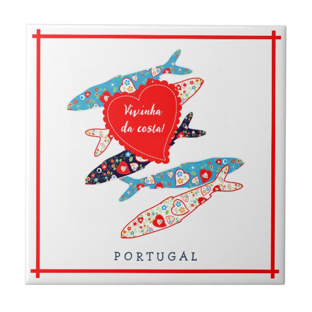 Portuguese sardines ceramic tile (Front)