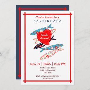 Portuguese sardines house party invitation