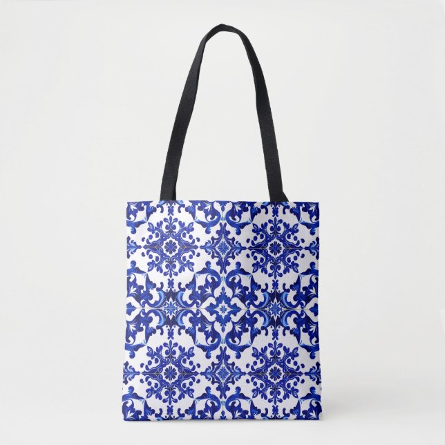 portuguese scrollwork tote bag (Front)