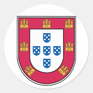 Portuguese Shield Classic Round Sticker