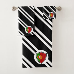 Portuguese shield flag bath towel set