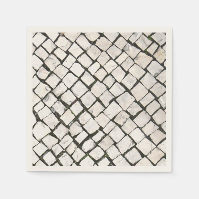 Portuguese Sidewalk / Calçada Portuguesa Paper Napkins (Front)