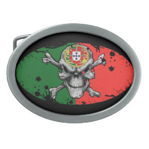 Portuguese skull buckle belt buckle