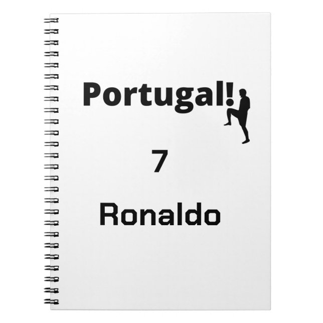 Portuguese Soccer Player customizable Notebook (Front)
