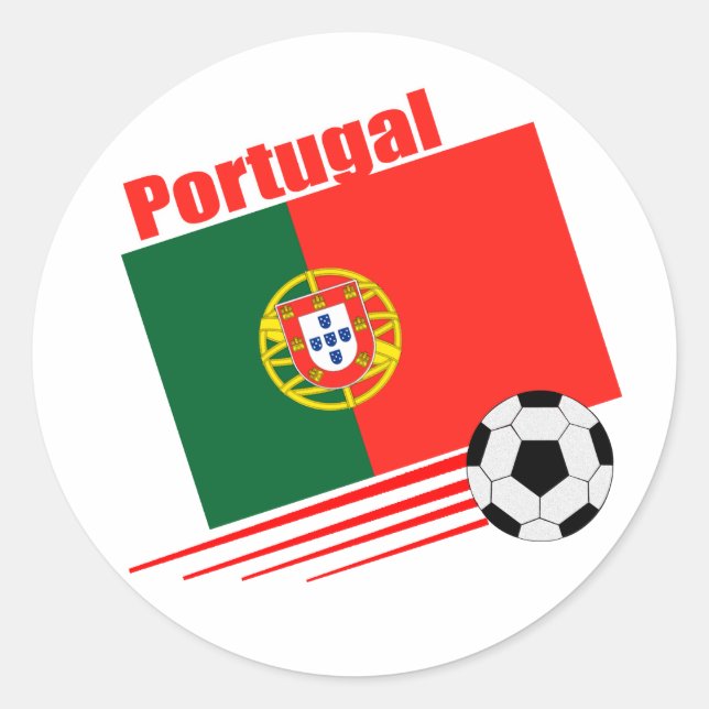Portuguese Soccer Team Classic Round Sticker (Front)