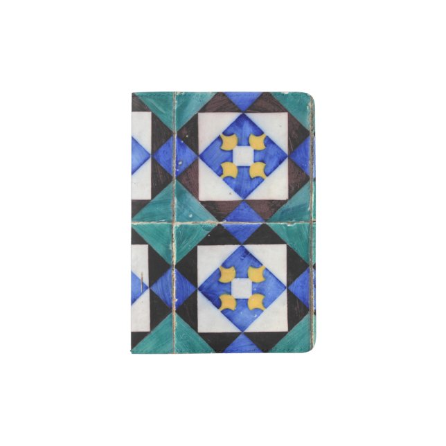 Portuguese Square Tiles Passport Holder (Front)