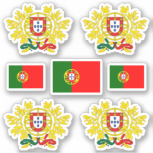 Portuguese state symbols / coat of arms and flag sticker