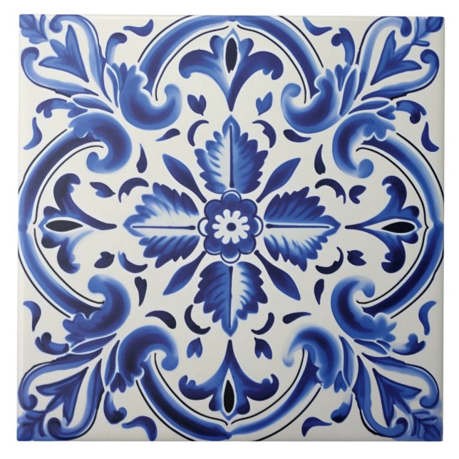 Portuguese style cute pattern ceramic tile (Front)