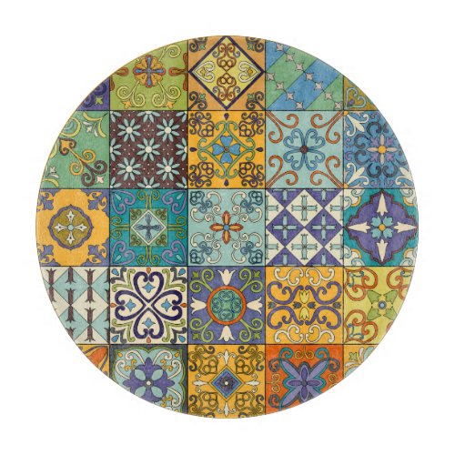 Portuguese Talavera Tile Design Cutting Board