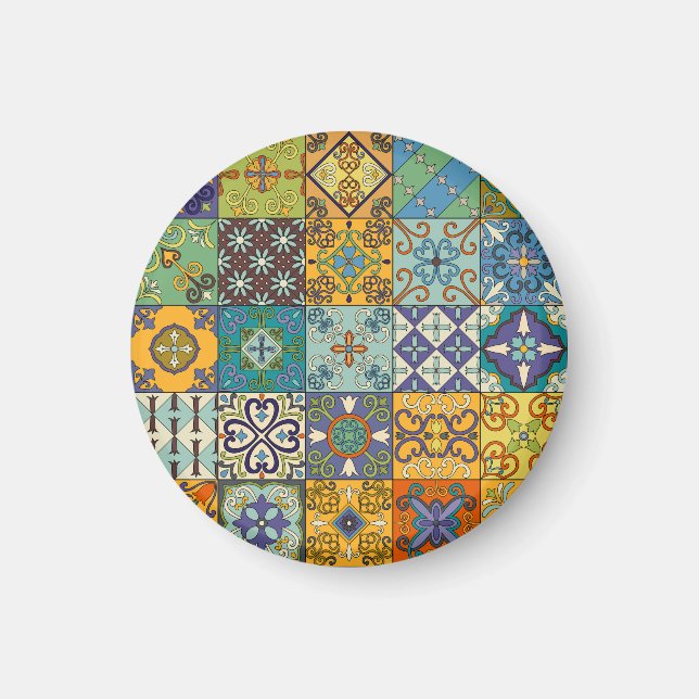 Portuguese Talavera Tile Design Magnet (Front)