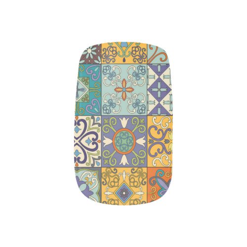 Portuguese Talavera Tile Design Minx Nail Art