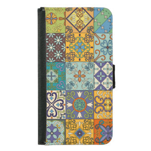 Portuguese Talavera Tile Design Samsung Galaxy S5 Wallet Case