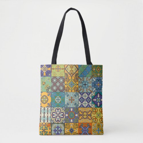 Portuguese Talavera Tile Design Tote Bag