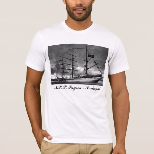 Portuguese tall ship t_shirt