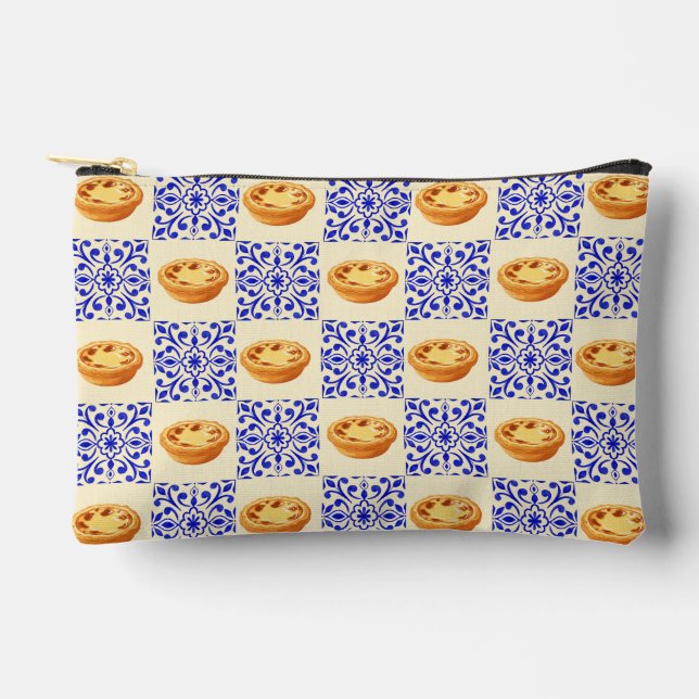 Portuguese Tart and Tiles Accessory Pouch (Front)