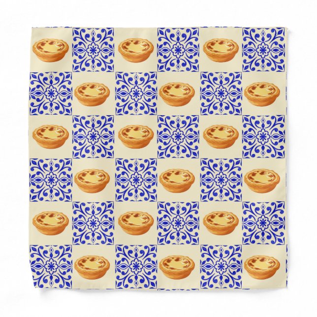  Portuguese Tart and Tiles Bandana (Front)
