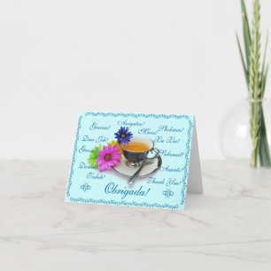 Portuguese: "Thank you" in 13 languages /languages Thank You Card