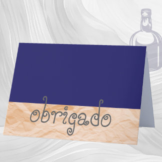 Portuguese Thank You Note- Obrigado Card