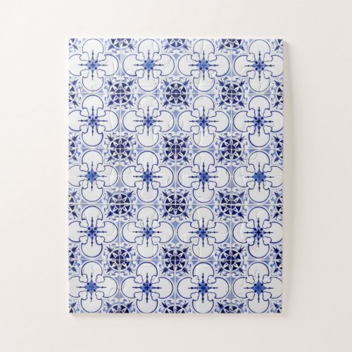 Portuguese tile blue and white azulejo  jigsaw puzzle