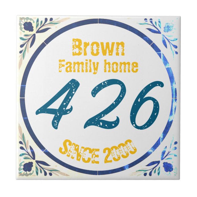 Portuguese tile door number (Front)