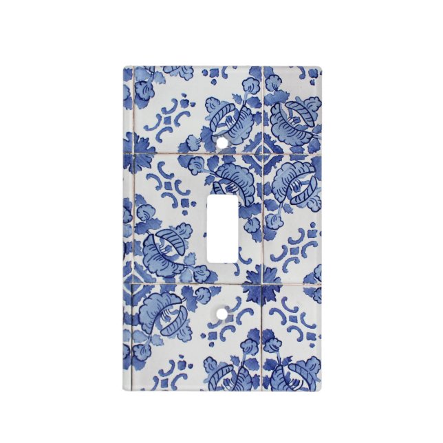 Portuguese Tile Light Switch Plate (Front)