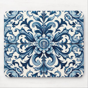 Portuguese tile mouse pad