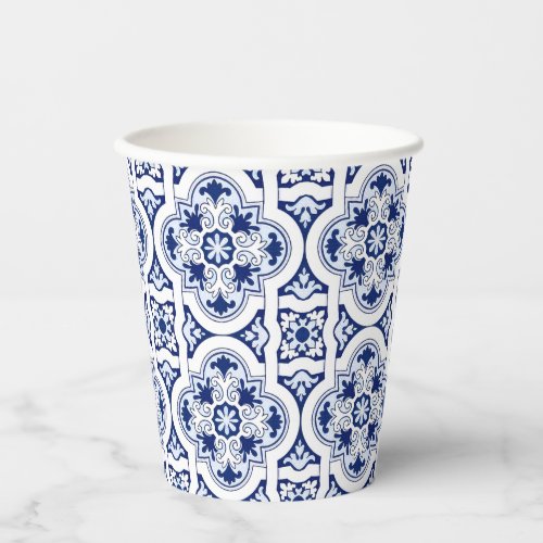 Portuguese tile paper cups