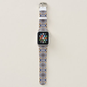 Portuguese tile pattern apple watch band