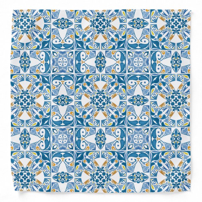 Portuguese Tile Pattern Bandana (Front)