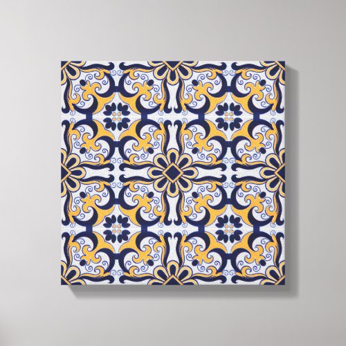 Portuguese tile pattern canvas print