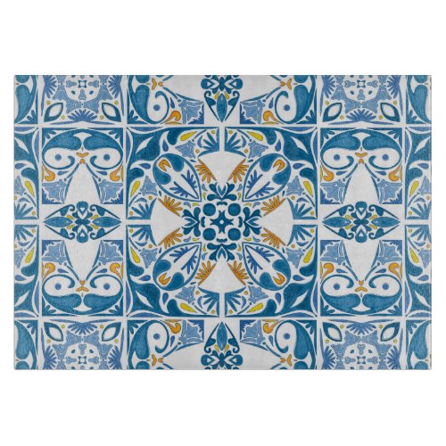 Portuguese Tile Pattern Cutting Board