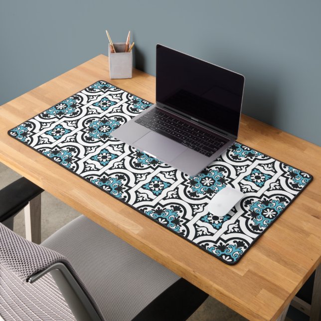 Portuguese tile pattern desk mat (Office 2)