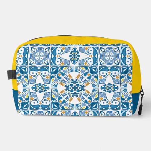 Portuguese Tile Pattern Dopp Kit