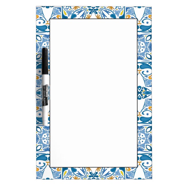 Portuguese Tile Pattern Dry Erase Board (Front)