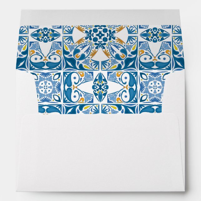 Portuguese Tile Pattern Envelope (Back (Bottom))