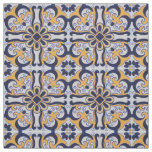 Portuguese tile pattern fabric