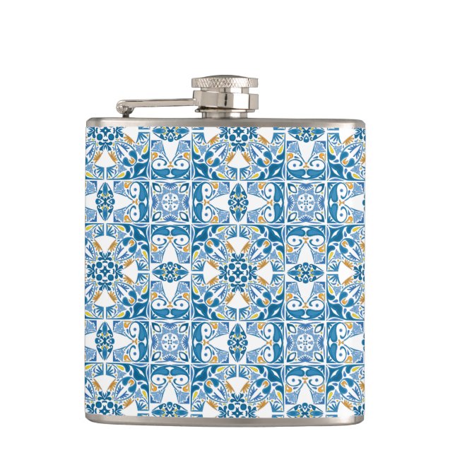 Portuguese Tile Pattern Flask (Front)