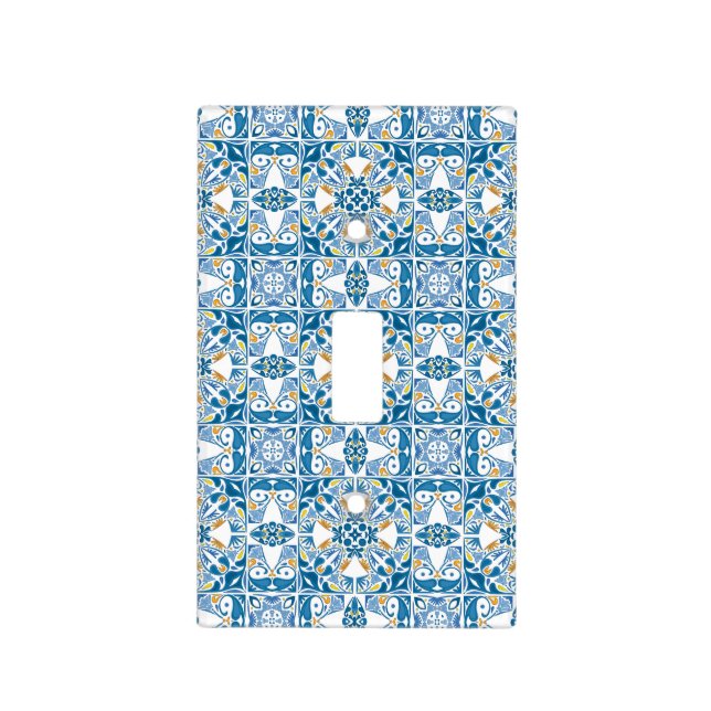 Portuguese Tile Pattern Light Switch Cover (Front)
