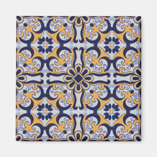 Portuguese tile pattern magnet