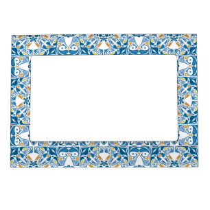 Portuguese Tile Pattern Magnetic Frame