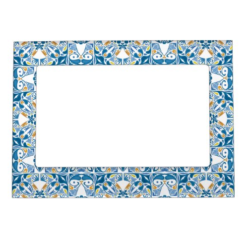 Portuguese Tile Pattern Magnetic Frame