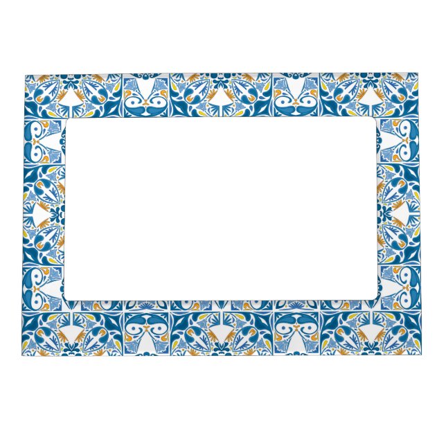Portuguese Tile Pattern Magnetic Frame (Front)
