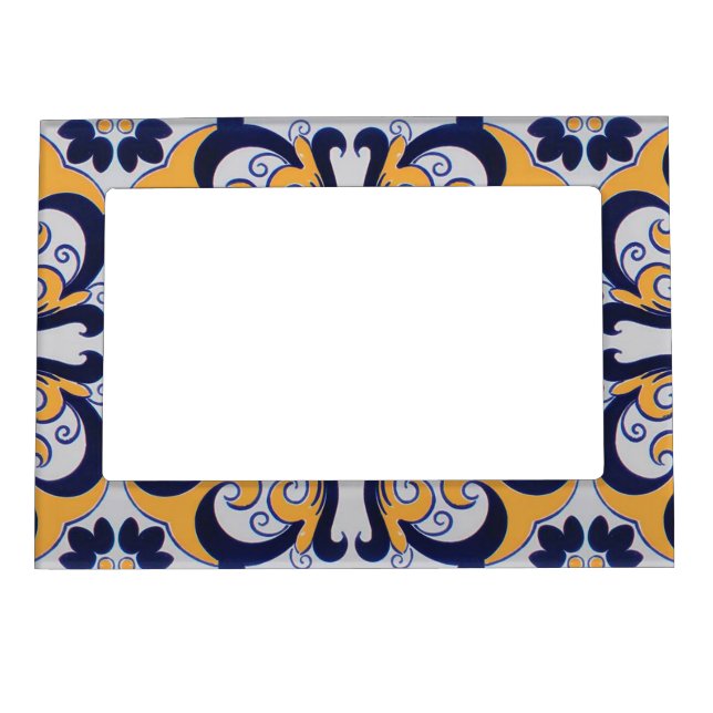 Portuguese tile pattern magnetic picture frame (Front)