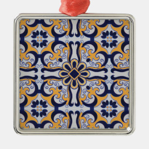 Portuguese tile pattern metal ornament