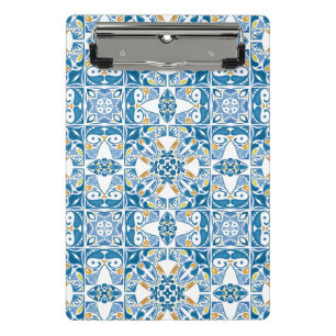Portuguese Tile Pattern Mini Clipboard