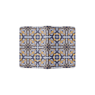 Portuguese tile pattern passport holder