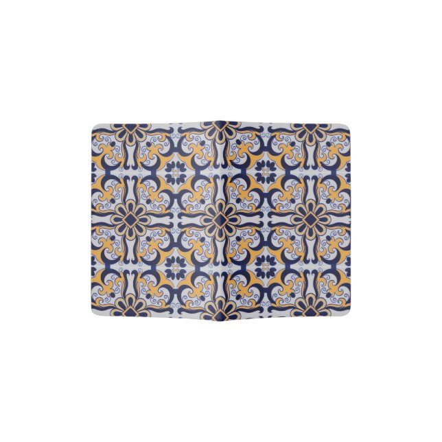 Portuguese tile pattern passport holder (Opened)