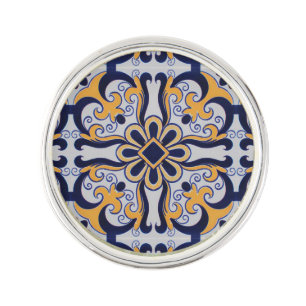 Portuguese tile pattern pin