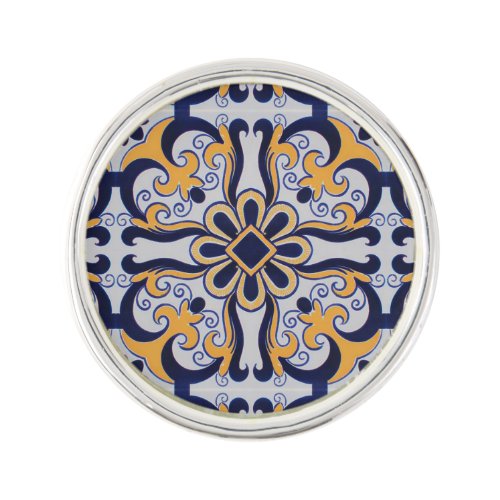 Portuguese tile pattern pin