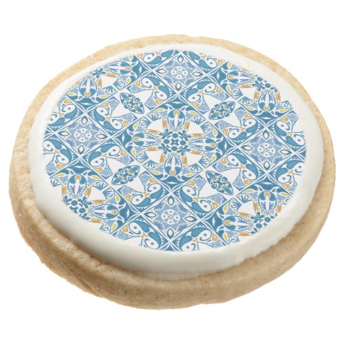 Portuguese Tile Pattern Sugar Cookie